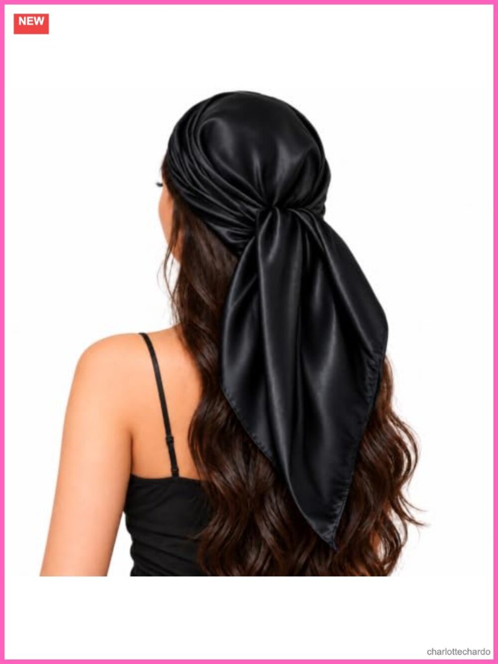 35" Satin Silk Square Scarf Lightweight Bandana Hair Wrap Neck Scarf